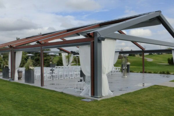 Large Space Wooden Pergolas with a Modern Twist feature
