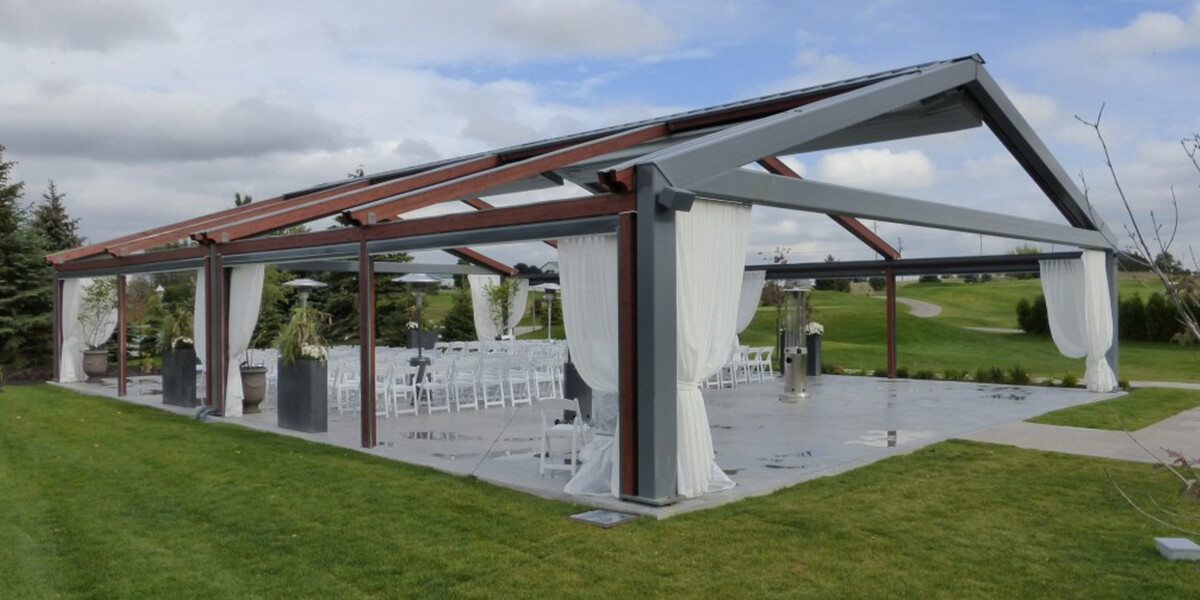 Large Space Wooden Pergolas with a Modern Twist feature